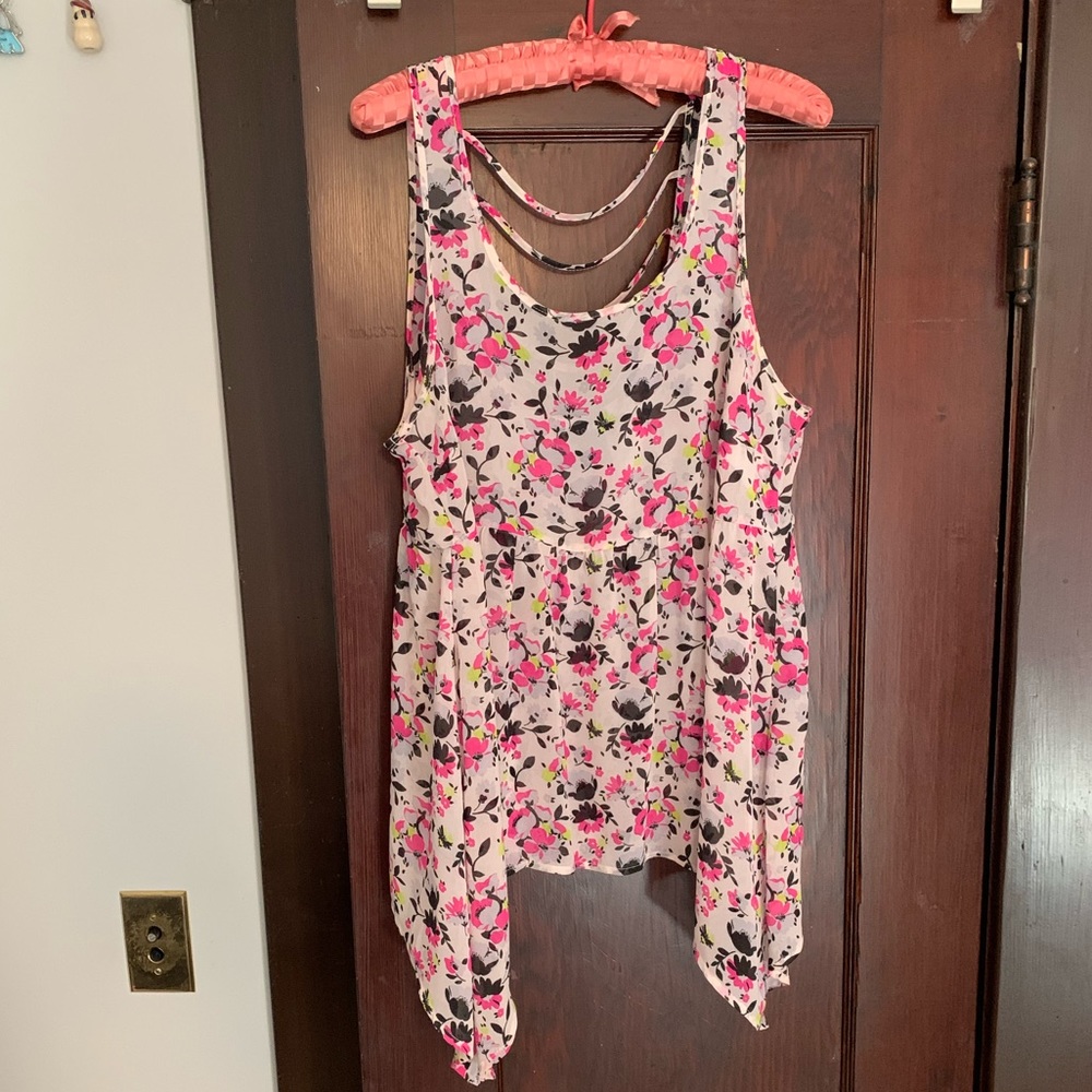 Sheer floral torrid top